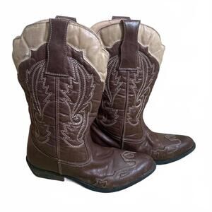 Rodeo Ropers Faux Leather Dolly Cowboy Boots Womens Size 4 M EU 35 Americana